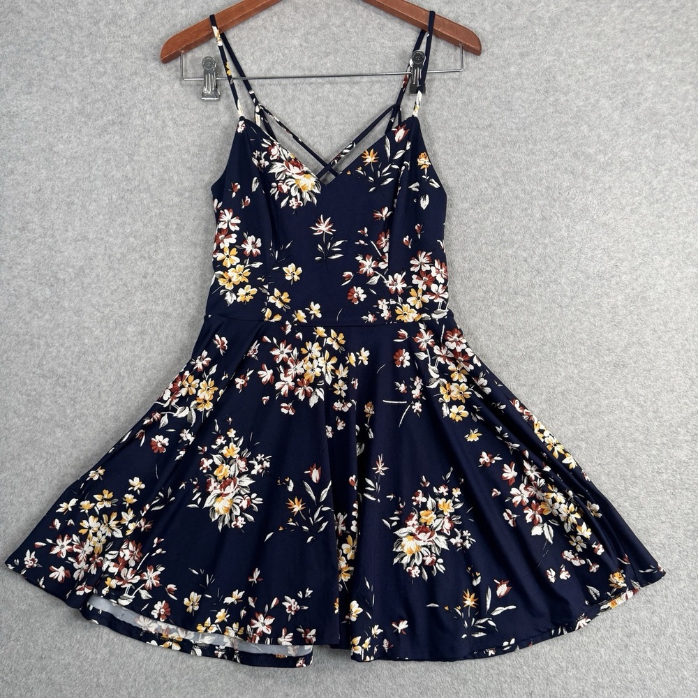 Fortune + Ivy Reign Floral Skater Dress‎ Womens PM Navy NWT Stitch Fix